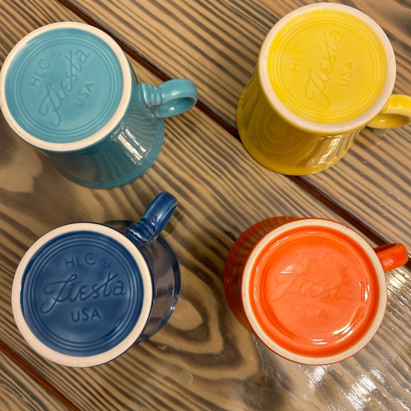 HLC Fiestaware USA ring handle mug set/ Fiestaware bread plate tray - Picture 4 of 11